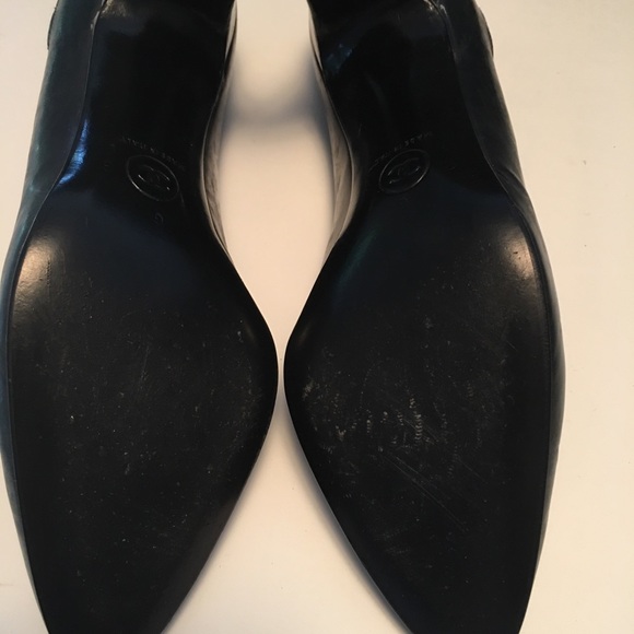 Chanel Vintage pump, logo on side, navy - Picture 5 of 8